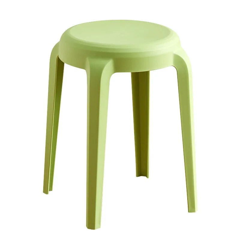 1Pc Plastic Round Stool Household Home Stackable Thickened Bench Dining Table And Chair Round Stool