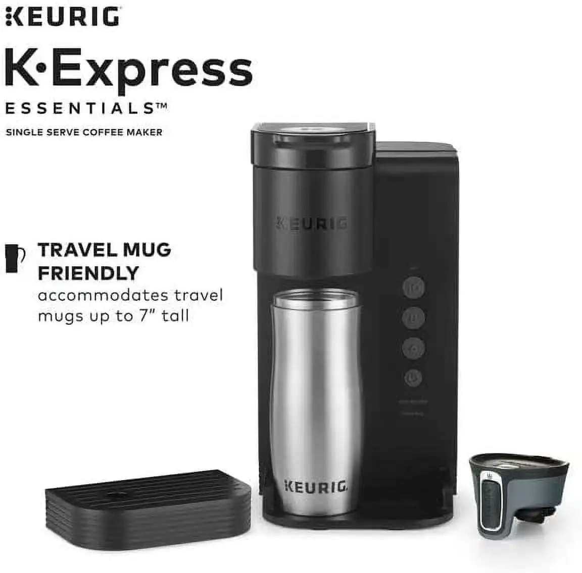 ماكينة صنع القهوة K Express Single Service K Cup Pod، باللون الأسود