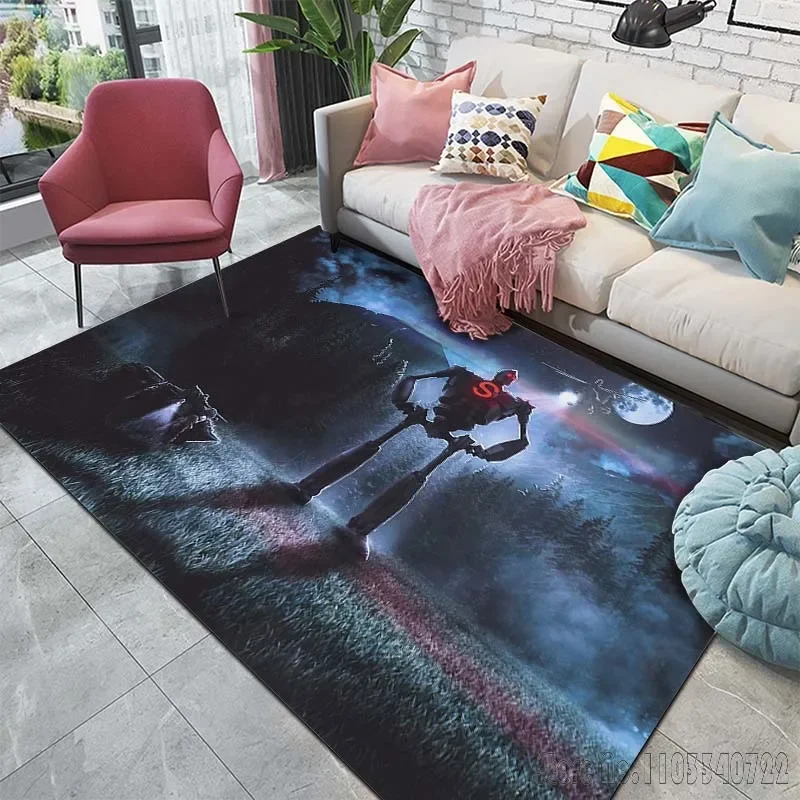 The Iron G-Giant Printing Carpet Rug for Home Living Room Bedroom Sofa Doormat Decor,kids Play Area Rug Non-slip Floor Mat Gift