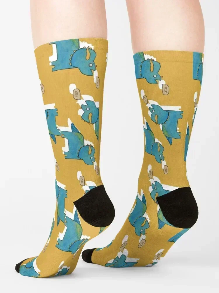 Stuck Dino Socks Novelties hiphop gift hiking Socks Women's Men's