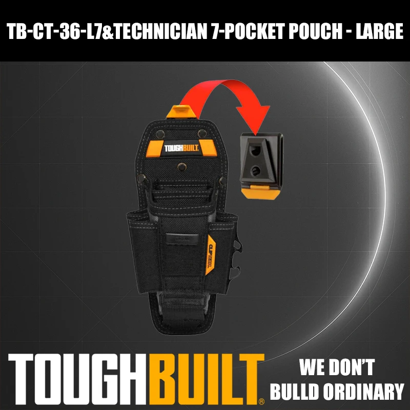 TOUGHBUILT TB-CT-36-M7/TB-CT-36-L7 Bolsa para cinturón de herramientas para accesorios de herramientas para técnicos