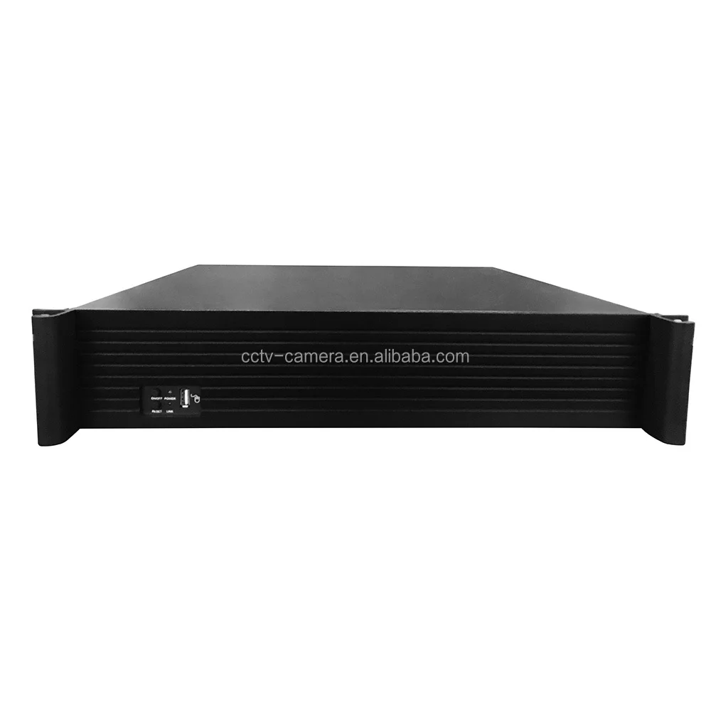 Soporte en rack Linux Sistema integrado P2P H.265+ 8TB HDD 9 Ranura SATA 64CH Sistema CCTV AI 4K 8MP IP 64 canales Alarma Raid NVR