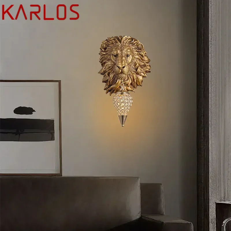 KARLOS Modern Vintage Lamp LED Wall Creative Animal Design Sconce Light for Home Living Bedroom Bedside Porch Decor