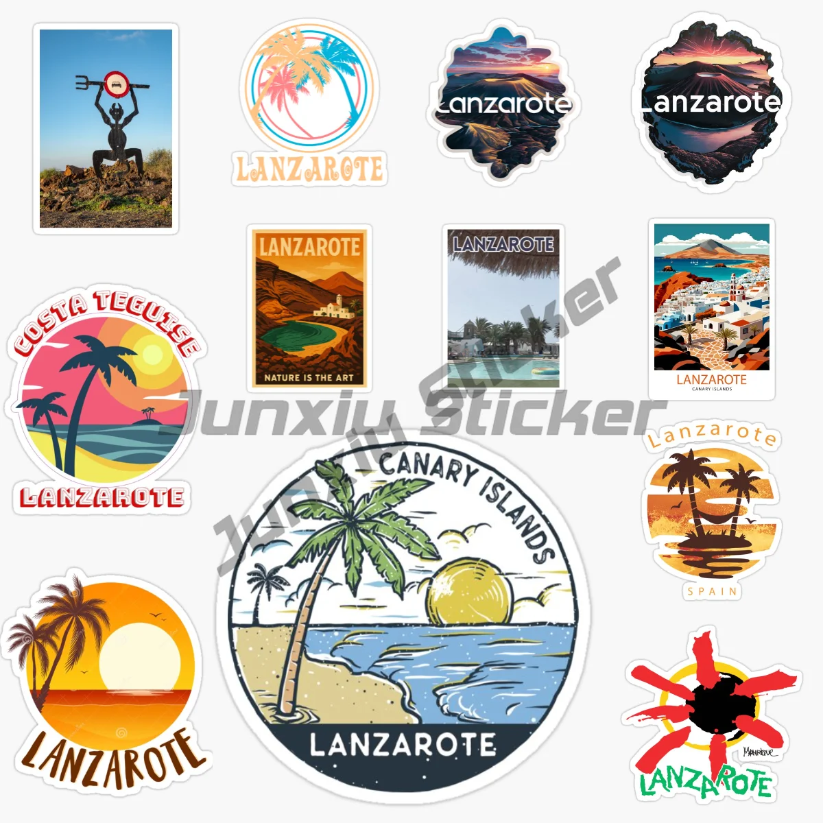 

LANZAROTE Spain Canary Islands Volcanic Island Car Sticker Vinyl Self-Adhesive Decorative Decal