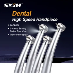 2/4 Holes Dental High Speed Handpiece Torque Standard Head Push Button LED E-generator Air Turbine Dentistry Instrument Tools