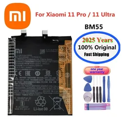 2025 5000 mAh BM55 Orijinal Pil Xiaomi Mi 11 pro 11pro Mi11 pro 11 Ultra 11Ultra Bateria Yüksek kapasiteli Yedek Pil