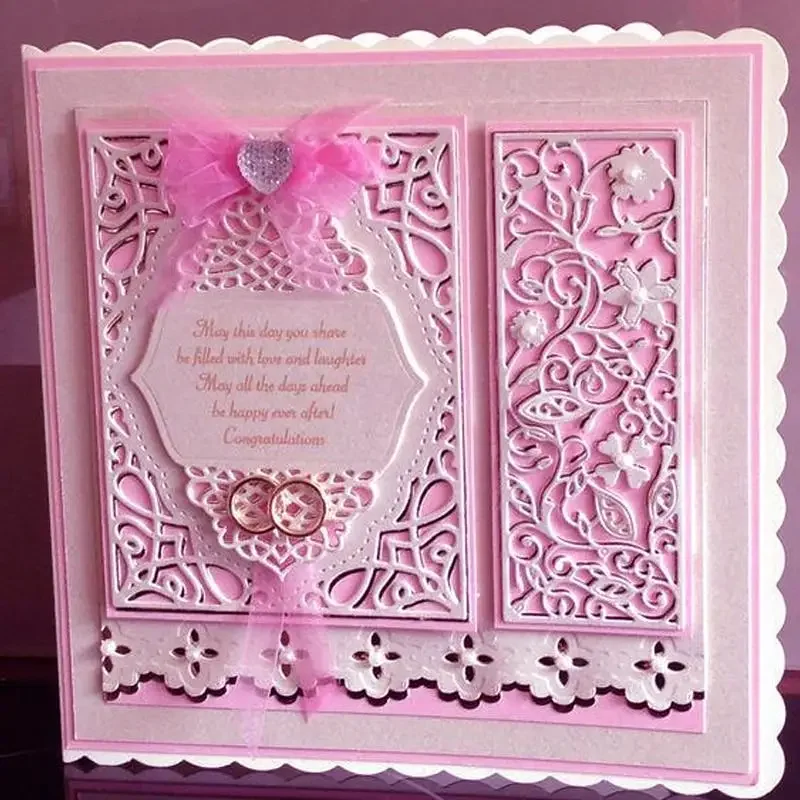 Corte do metal morre para Scrapbooking, flor e folhas, Frame corte morrer, Craft Embossing