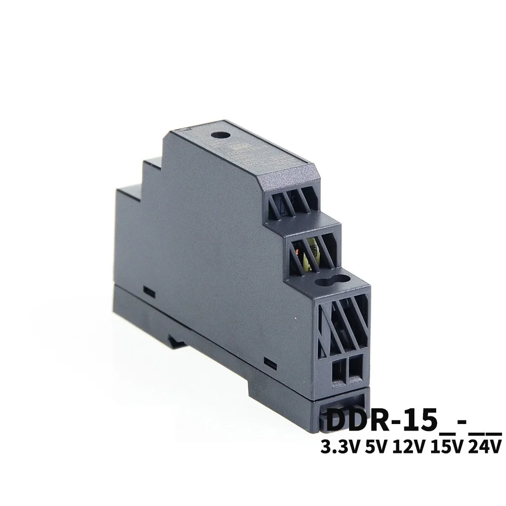 MEAN WELL DDR-15G Series DDR-15G-3.3 DDR-15G-5 DDR-15G-12 DDR-15G-15 DDR-15G-24 DIN rail type DC-DC converter