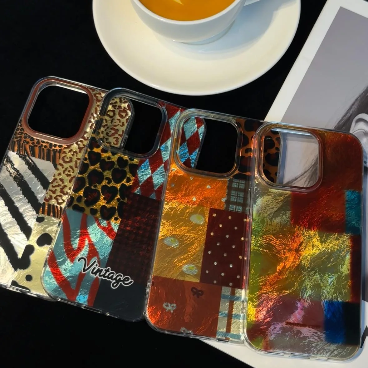 Leopard Plaid Pattern Phone Case For iPhone 16 15 14 13 12 11 Mini Pro Max X XR XSMax 7 8 Plus SE2020 Glacier Pattern Shockproof