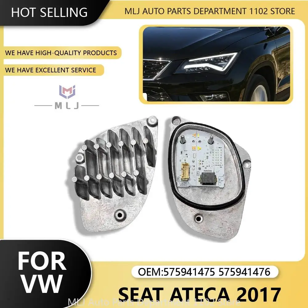 575941475 575941476 For Volkswagen VW SEAT ATECA 2017 LED Headligh DRL Module Unit White Light Source Module Angel Eye