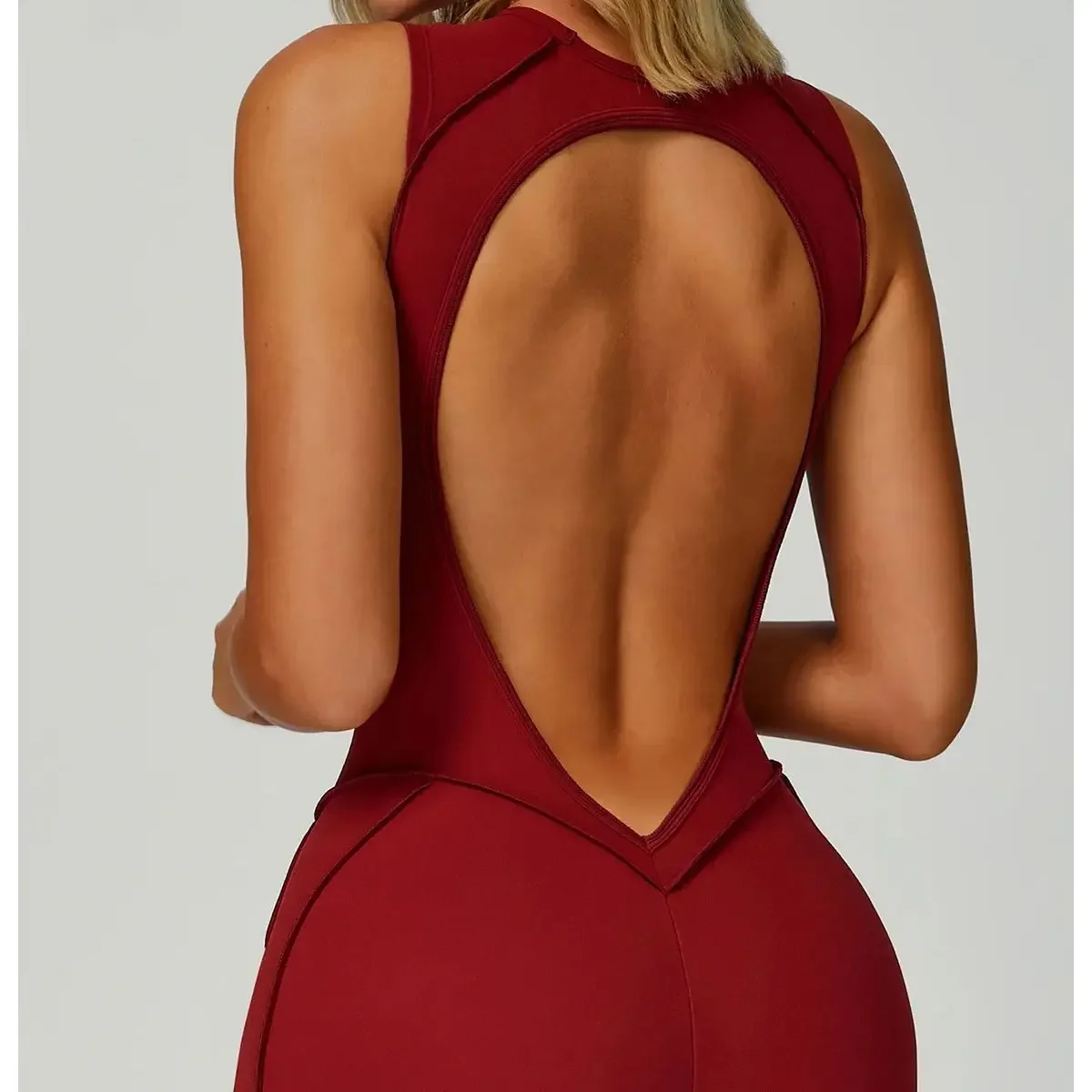 بذلة اليوغا قصيرة بلا أكمام ملابس رياضية اللياقة البدنية عارية الذراعين الرياضة ارتداءها المرأة الرقص الجري تجريب الملابس اليوغا بذلة #2