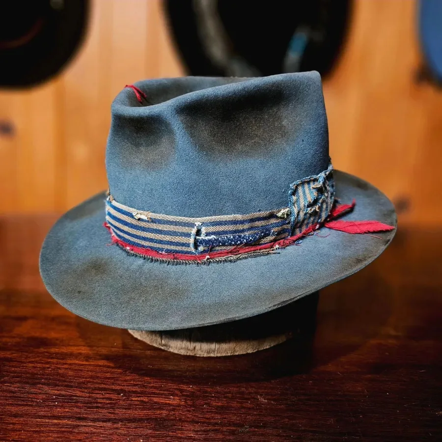 Retro Distressed Style Wool Hat European and American Fashion Pure Wool Felt Hat