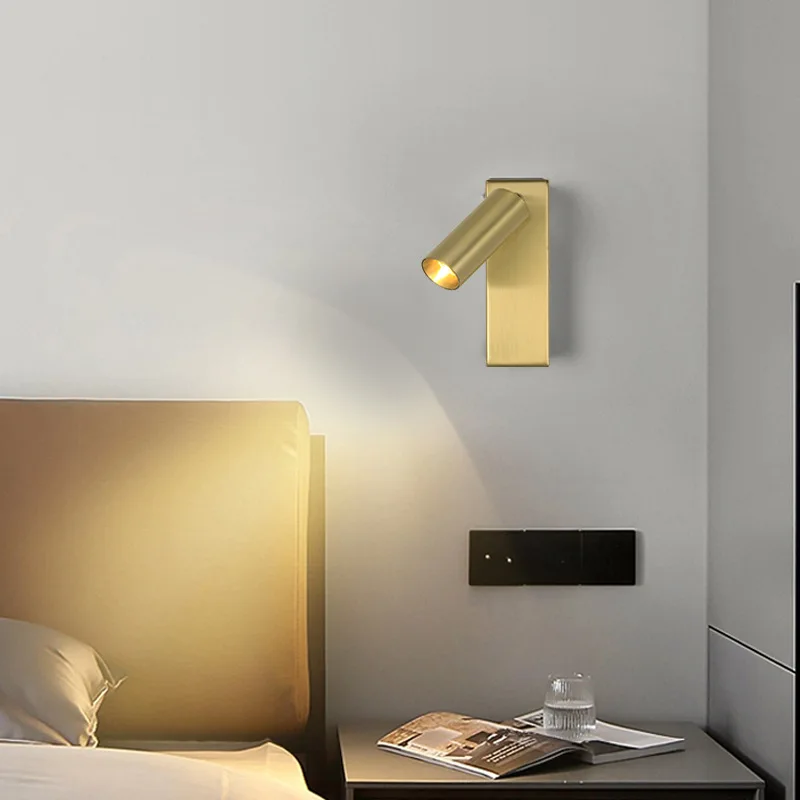 Imagem -04 - Modern Folding Led Wall Light 3w Spotlights 330 Graus de Rotação Lâmpada de Parede Hotel Quarto Corredor Bedside Study Reading Wall Sconce