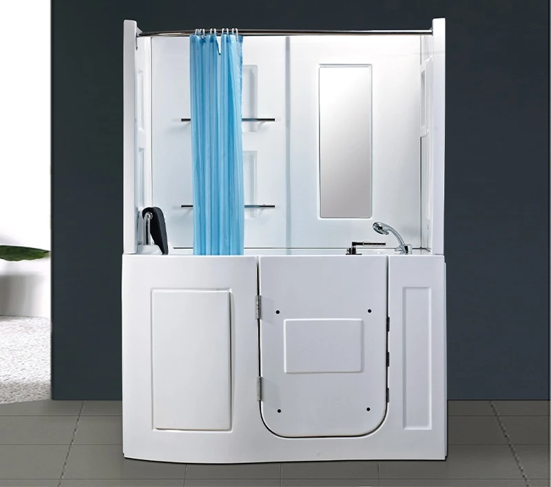 Roll-in door-free shower integrated, household seated bathtub, constant temperature intelligent integrated bathtub
