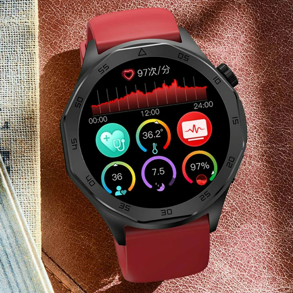 

Артериальное давление + композиция крови + жир тела BMI + умные часы ЭКГ 1,43 дюйма Retina 466*4666 Экран Bluetooth Call Смарт-часы для мужчин