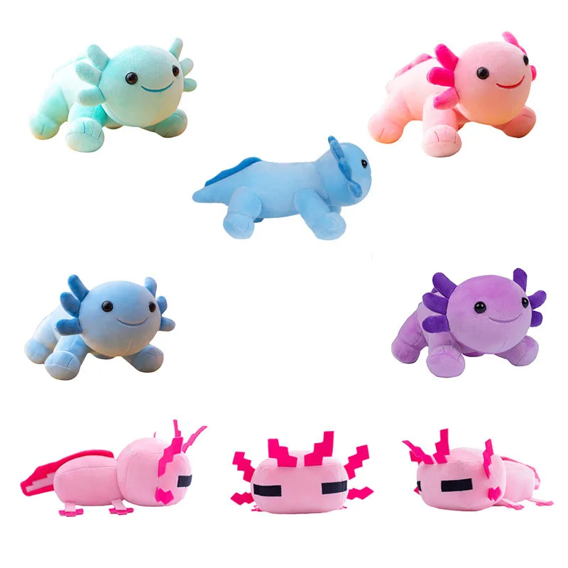 30cm Kawaii Axolotl Plush Toy Cartoon Animal Stuffed Plushie Doll For Kids Birthday Christmas Halloween Gifts