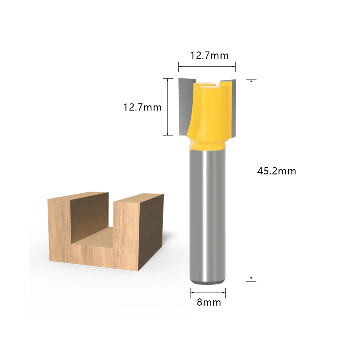 15Pcs 6.35mm Router Bit Set Trimming Straight Milling Cutter Wood Bits Tungsten Carbide Cutting Woodworking Trimming
