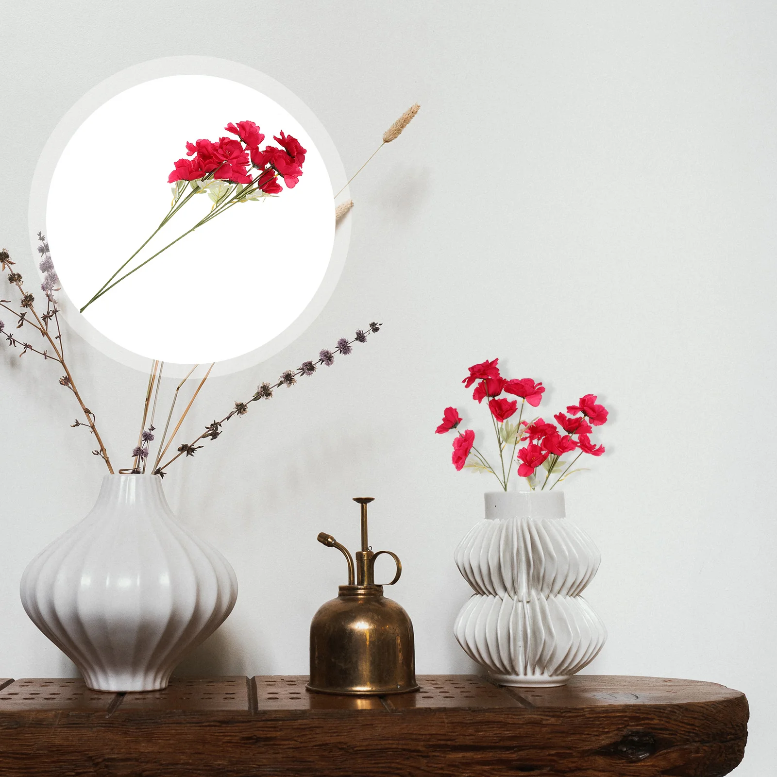 

2Pcs Artificial Flower Decorative Fake Blooms for Home Office Party Garden Decoration DIY Floral Arrangements Wedding Banquet