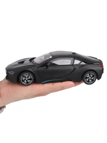 Rastar 1:24 simulatie zinklegering BMW I8 modelauto, statisch ornament, metalen verzamelcadeauauto