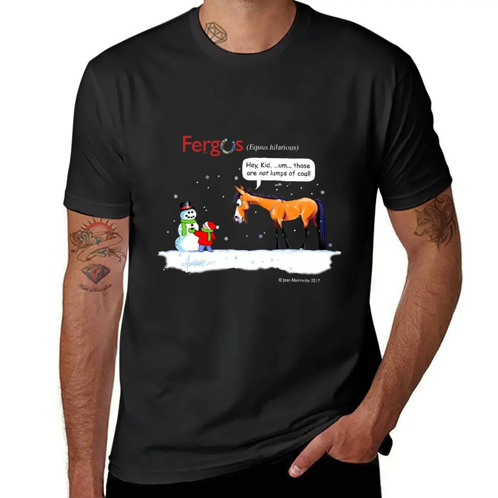 Fergus the Horse: Lumps of Coal T-Shirt tops plain new edition Men's t-shirts