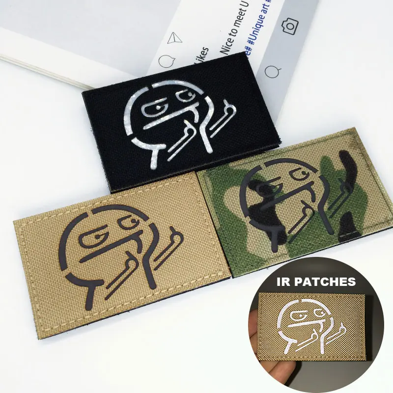 1szt Naszywki taktyczne na podczerwień Odblaskowe naszywki morale na plecaku Kamizelka Odzież Outdoor Odznaki Hook&Loop