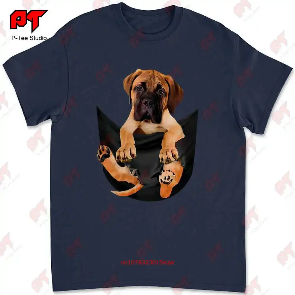 Bullmastiff Dog In Pocket T-shirt JSGZ