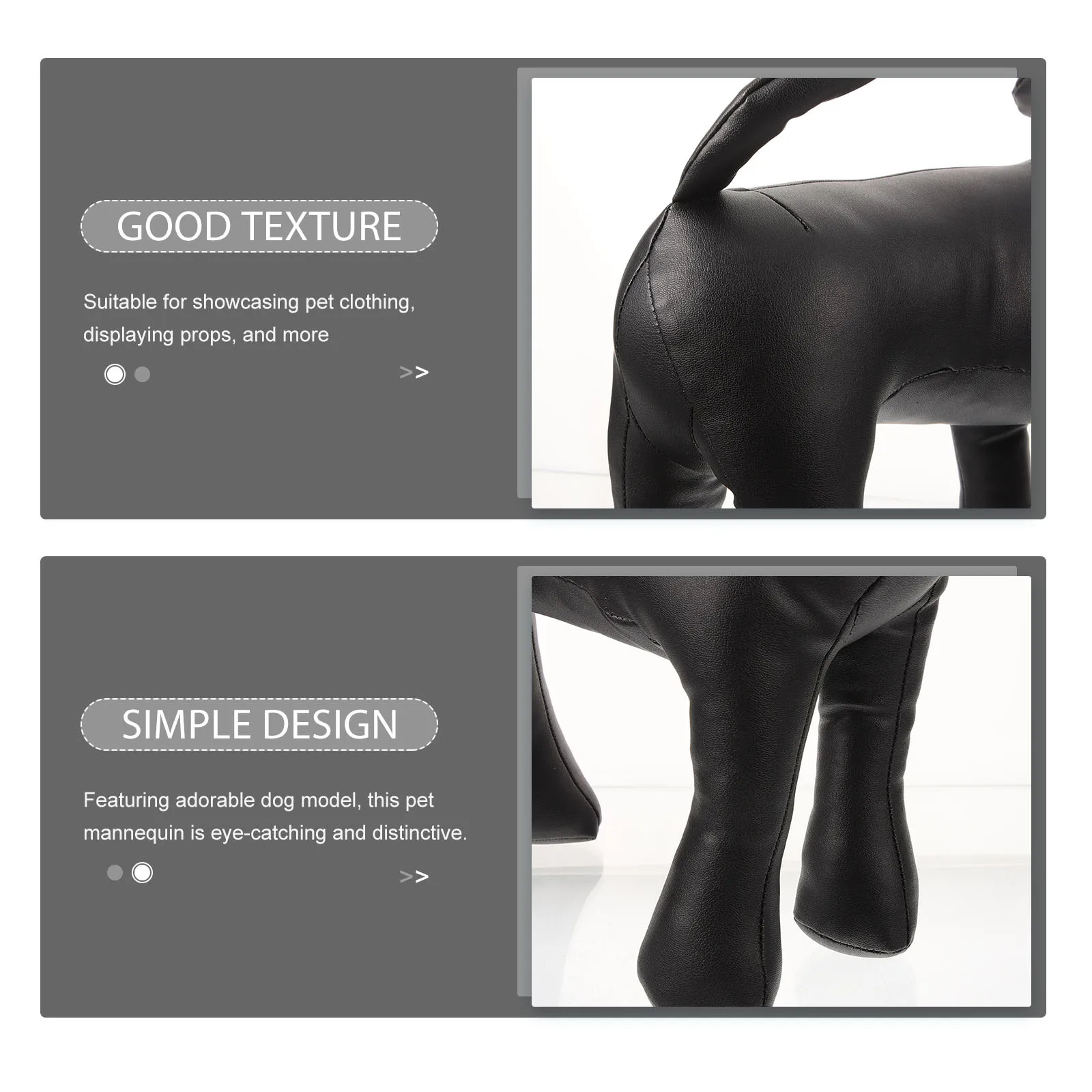 

Dog Clothes Display Small Dog PU Mannequin Pet Dress Display Stand for Shop Costume Showcase Mannequins Standing Models