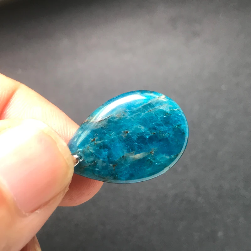 CSJ Natural Apatite Pendants Sterling 925 Silver Gemstone 17*25mm Divination Spiritual Meditation Fine Jewelry for Women Gift