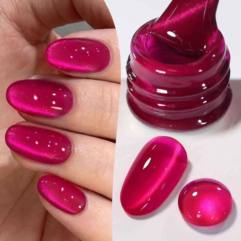 BORN PRETTY Cat Magnetic Gel Polish-Dragon Fruit Pink Color Nails for Summer Manicure DIY 10ml Soak Off UV Gel Nail Polish