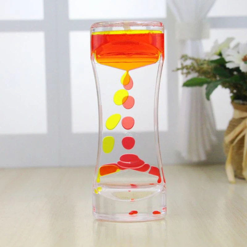 Liquid Sensory Hourglass Autism Accessories Liquid Hourglass Two-Color Oil Timer Liquid Timer Visual Sensory Toy Autism Sedation