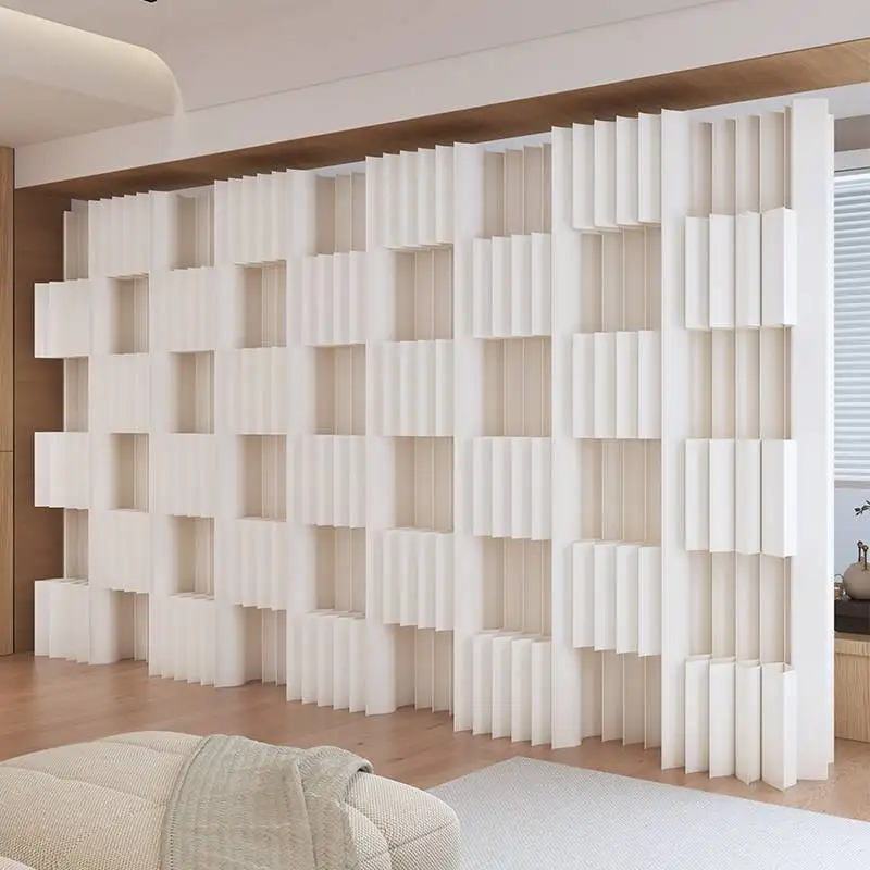 2M Height Creative Home Decor White Organ Paper Wall Screen Room Dividers Office Partition Removable Folding Baffle Fence