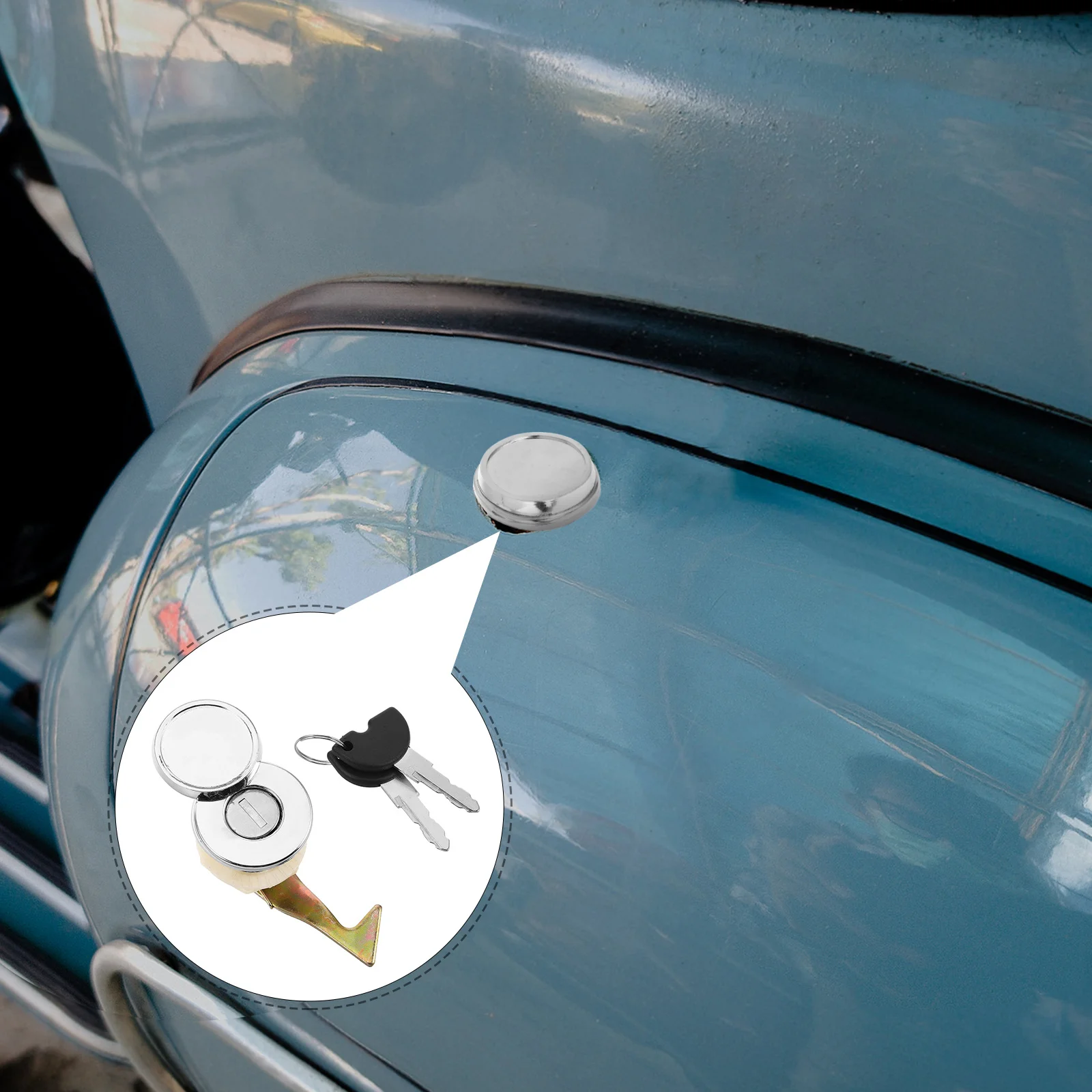 

Motorcycle Scooter Metal Trunk Lock Tail Box Lock Secure Key Set Electric Motorcycles Storage Accessories Storage Trunk Scooters