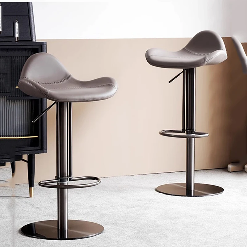 Weiße hohe moderne Barhocker aus Metall, luxuriöse Qualität, Bistro-Salon-Barhocker, nordische drehbare, bequeme Taburete Cocina-Möbel
