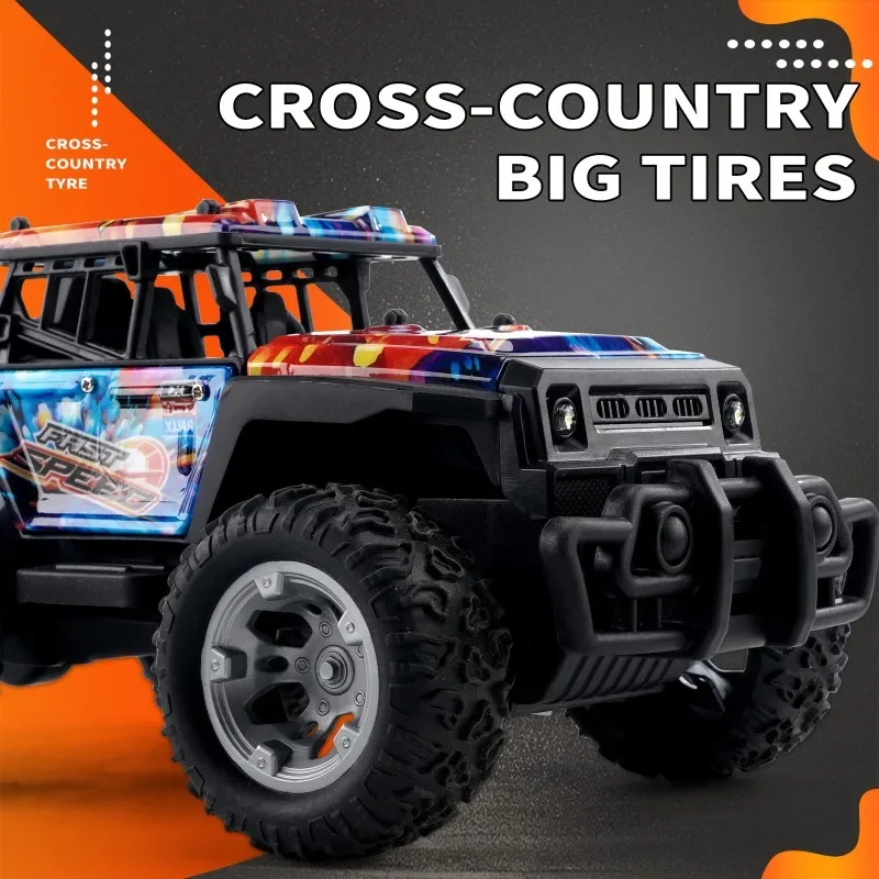 

cool stuff mini rc truck gift-JJRC 1:20 climb off-road rc cars,high-speed cool lights bigfoot car sticker,remote control car toy