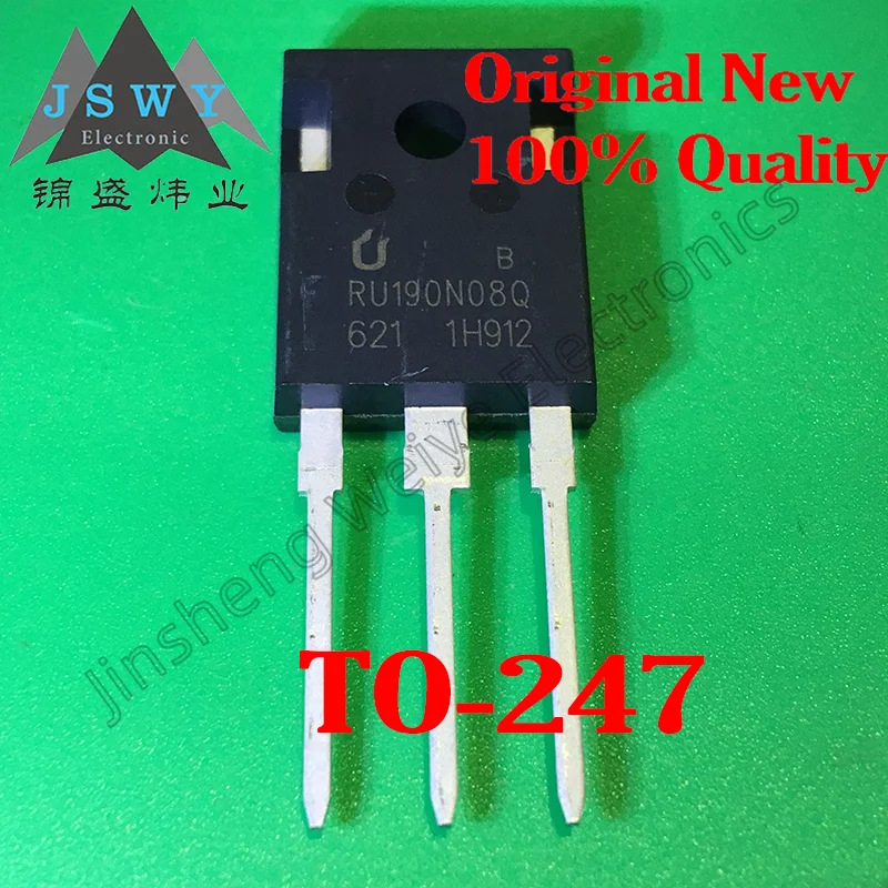 5PCS good quality RU190N08Q direct insertion TO-3P RU190N08 190A 80V can replace IRFP2907 high power FET Brand new free shipping