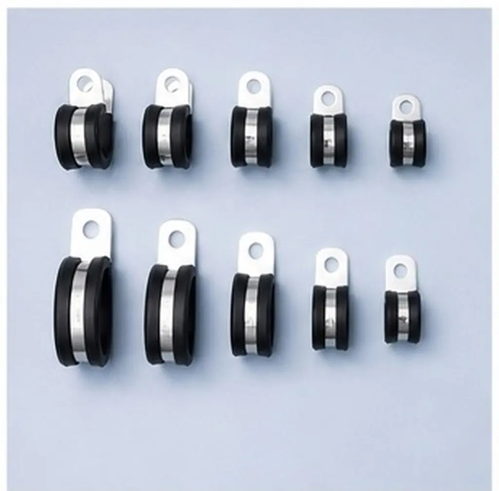 72Pcs Stainless Steel Clamps Rust Resistant R-Shaped Cable Tube Hose Repair Clamp Set for Pipes Wire Conduit Industrial