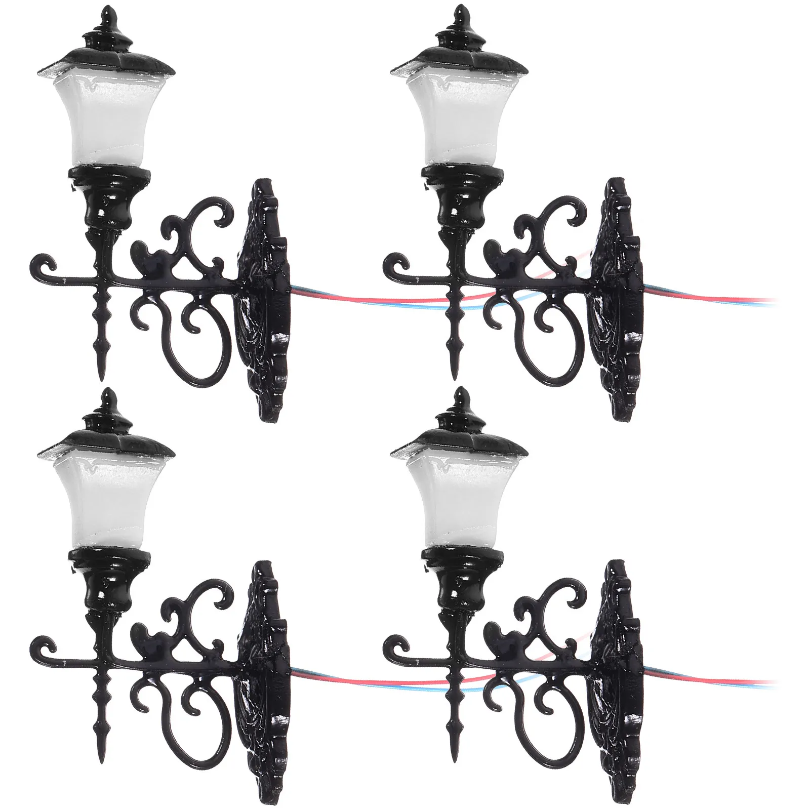 

Набор из 4 миниатюрных светильников для мха, ABS, для микроландшафта, светящиеся, для самостоятельной сборки, аксессуары для освещения песочниц, для декора миниатюрных домиков