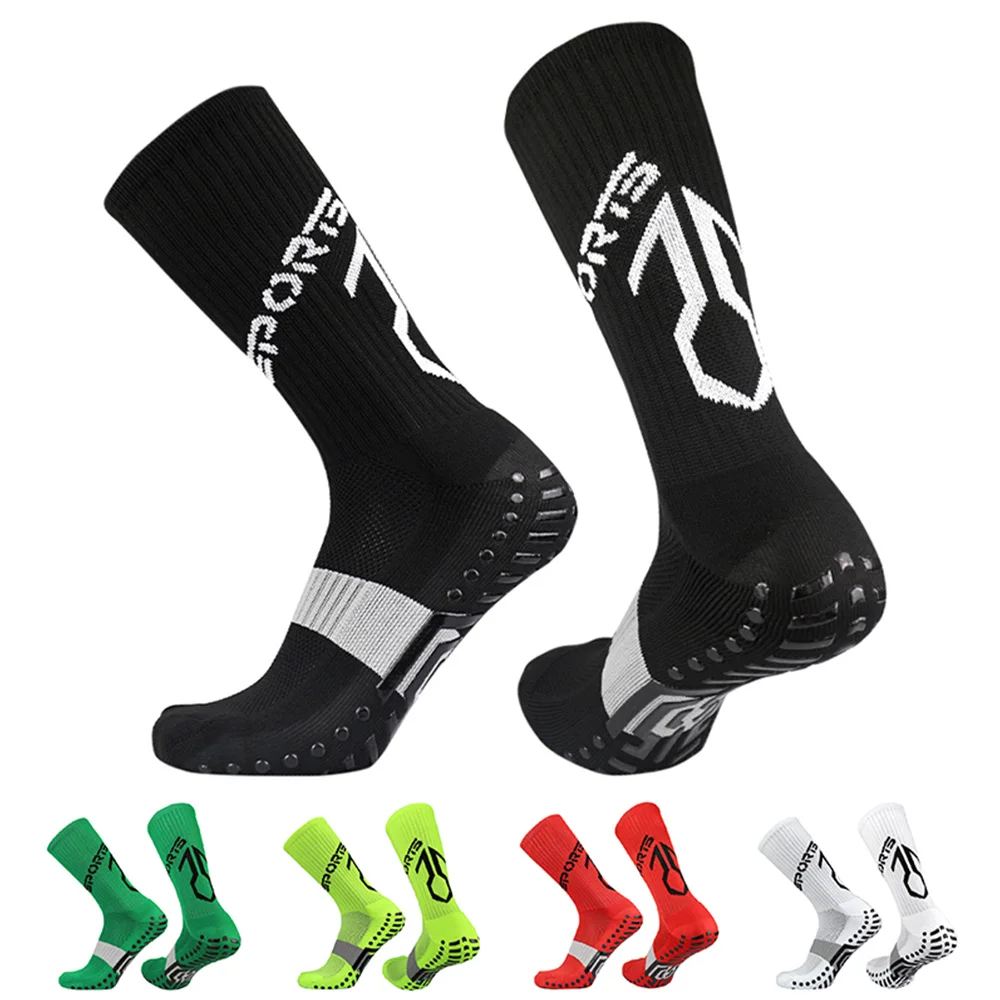 Football Socks Running Socks Anti Slip With Rubber Pad Athletic Compression Socks For Men / Women