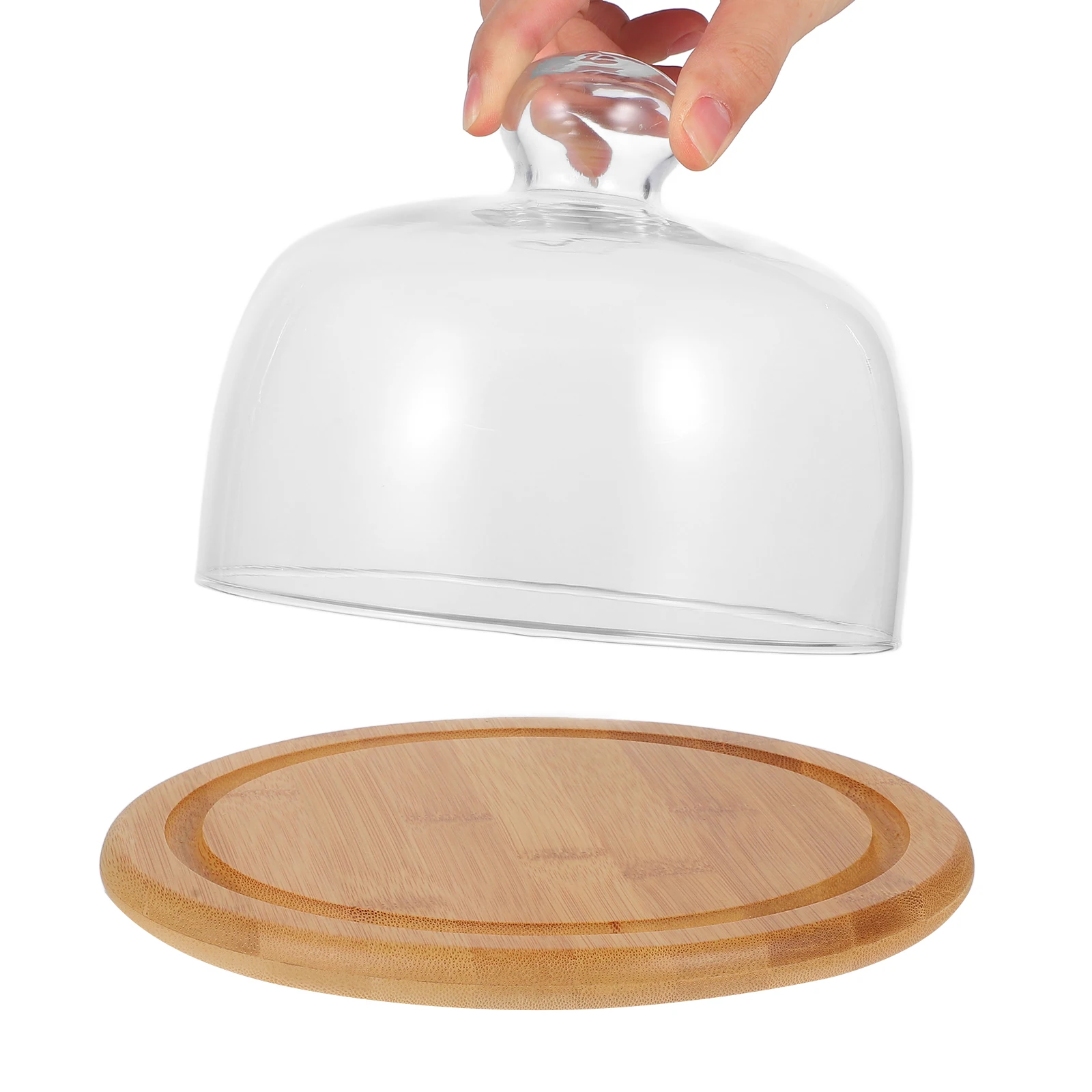 

Cake Display Tray Serving Platter Large Stand with Lid Covered Plate Dome Pastries Dessert