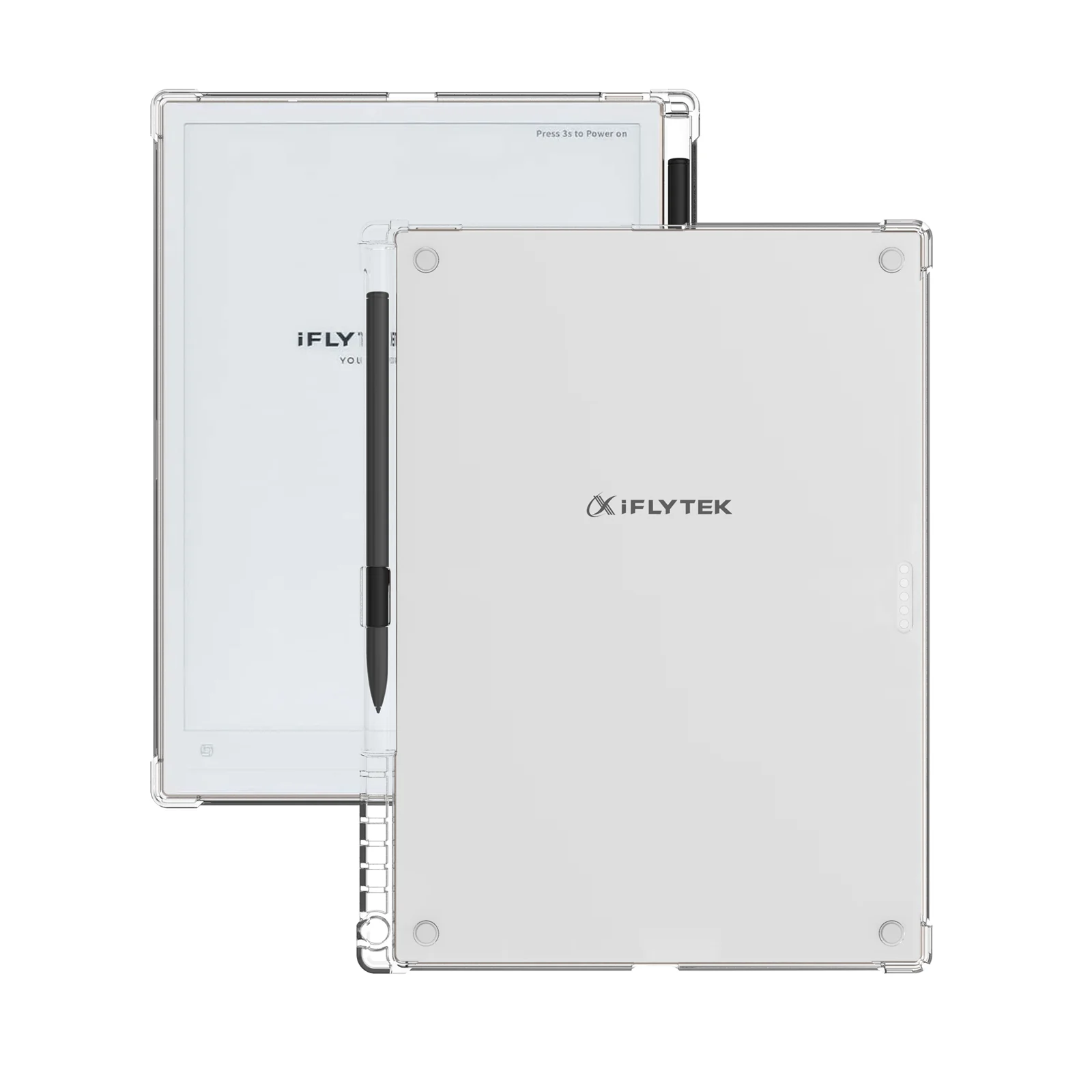 Clear Case for iFlytek AINOTE 2 | Built-in Pen Holder | Slim & Lightweight | Anti Scratch | TPU Soft Back Cover
