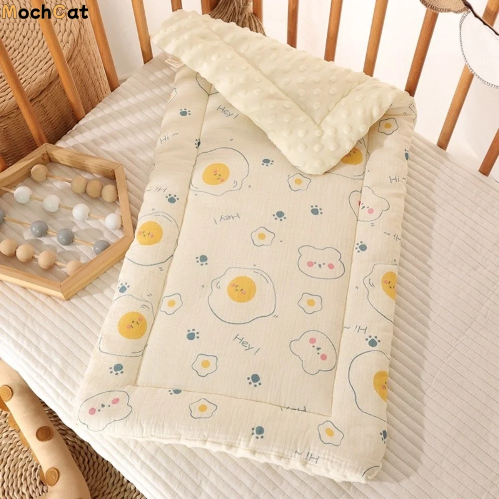 

Удобная подушка для детской коляски с мультяшным рисунком: кролик, радуга, цветок. Квадратный матрас-подушка для сиденья детской коляски.