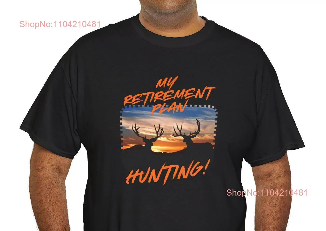 My Retirement Plan Hunting Whitetail Deer Buck Rifle Bow Archery Antler Heavy Cotton T Shirt long or short sleeves