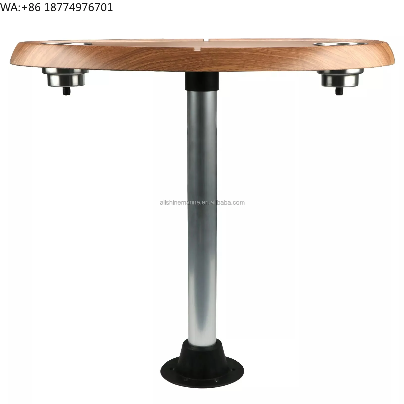 

Стол для понтонной лодки Allshine Marine из тикового дерева с креплением Thread-Lock – настраиваемый цвет, овальная форма, в упаковке