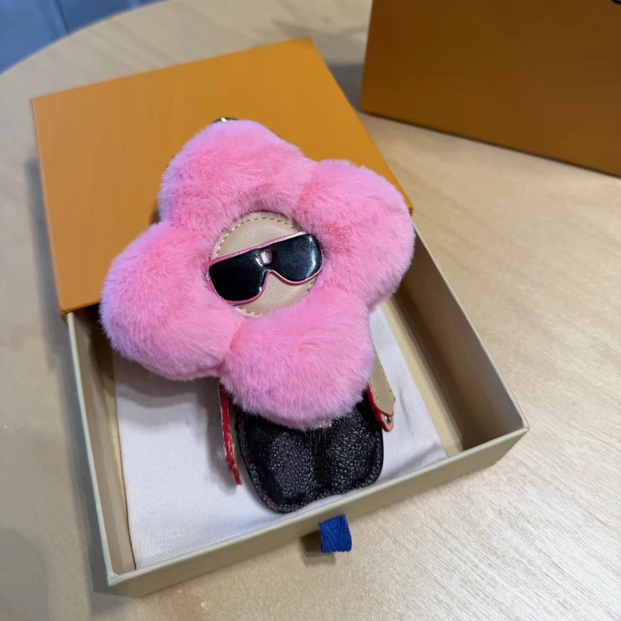 Cute Cartoon Plush Doll Bag Charm Lightweight Luxury Design High-End Feeling Hanging Decoration Soft Toy Fashion Accessory