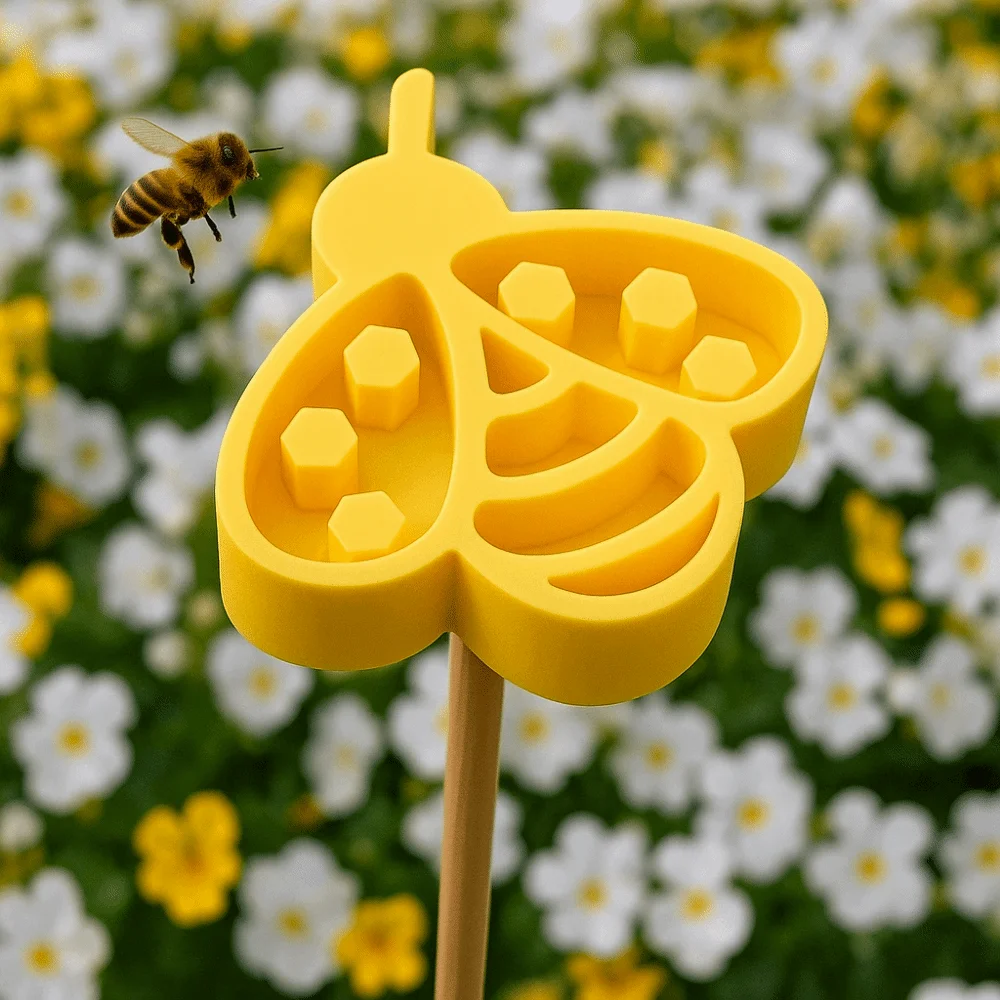 

Practical Plastic Insect Waterer Bee/Beetle Shape with Stick Insect Water Station Decorative Bee Drinker Garden