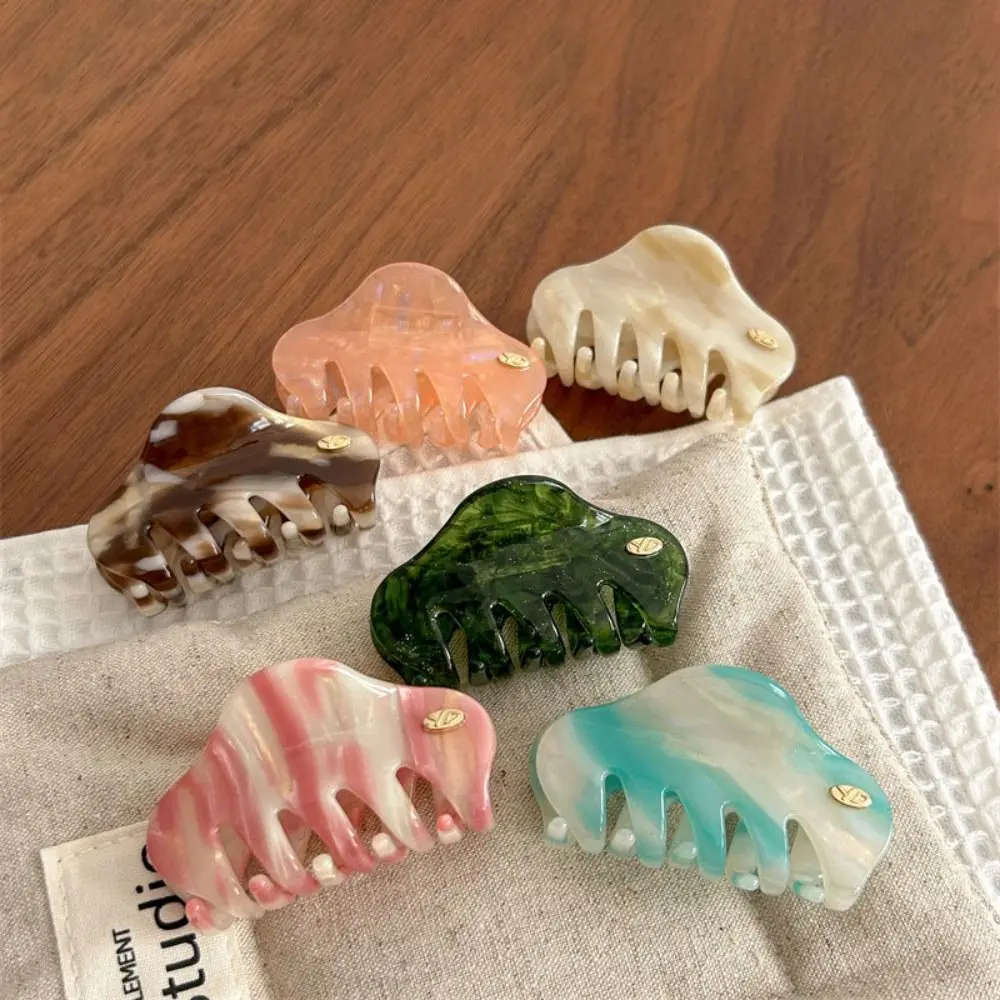 

Creative Sweet Fresh Acetate Hair Claw Colorful Geometry Cloud Shape Shark Clip Hairpin Headwear Hair Clip Travel