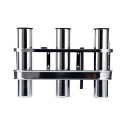 ISURE MARINE Boat 3 Tube Fishing Rod Holder 316 Stainless Steel Fishing Rod Rack Mirror Finish for Marine Yacht Camper