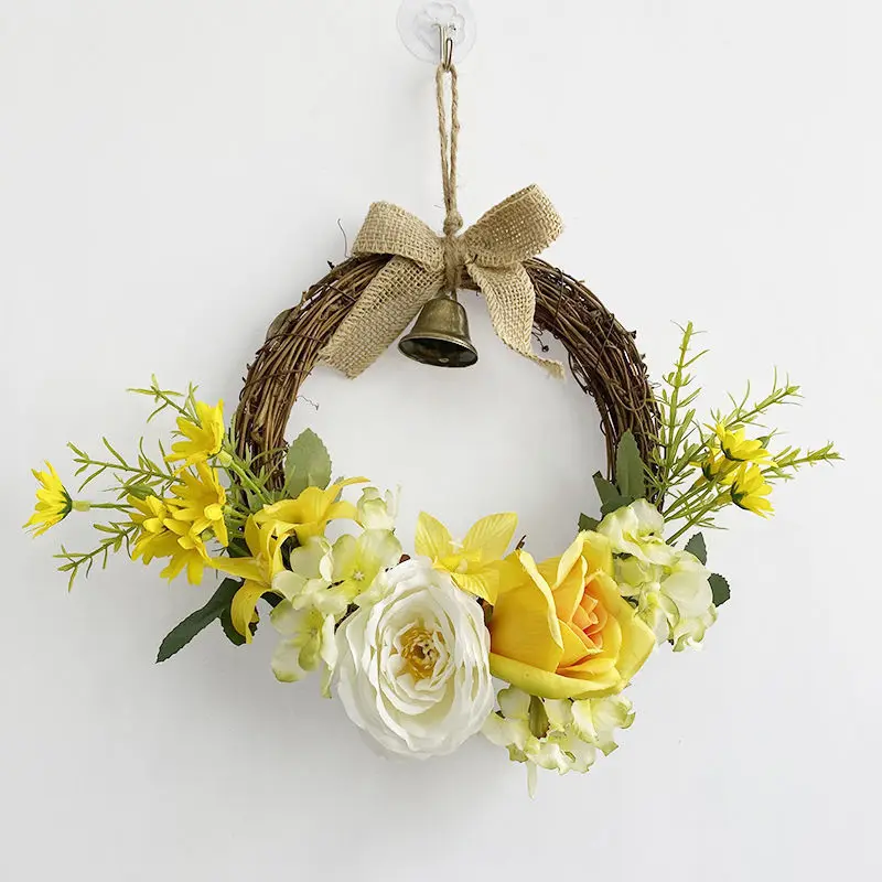 

Nordic Ins Style Creative Wall Decoration Room Wedding Door Hanging Simulated Artificial Flower Wreath Wall Decoration
