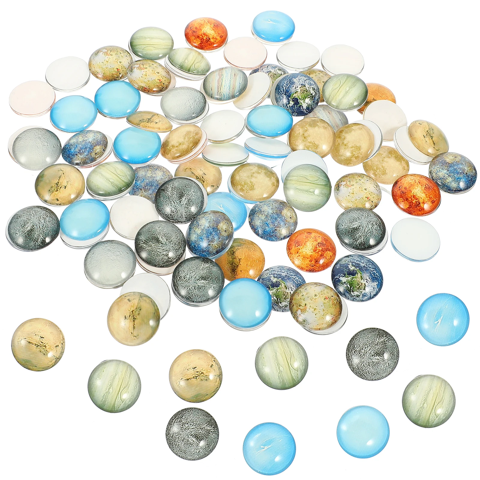 

100 Pcs Luminous Gemstone Patches Glass Jewelry Making DIY Kit Round Gems Beads Craft Material Night Glow Earring Necklace