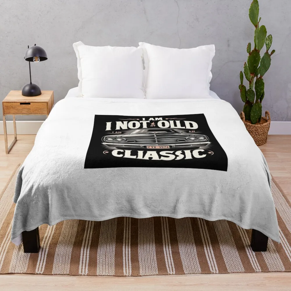 Timeless Gem: I'm not an old car, I'm a classic car Throw Blanket Polar sofa bed Blankets